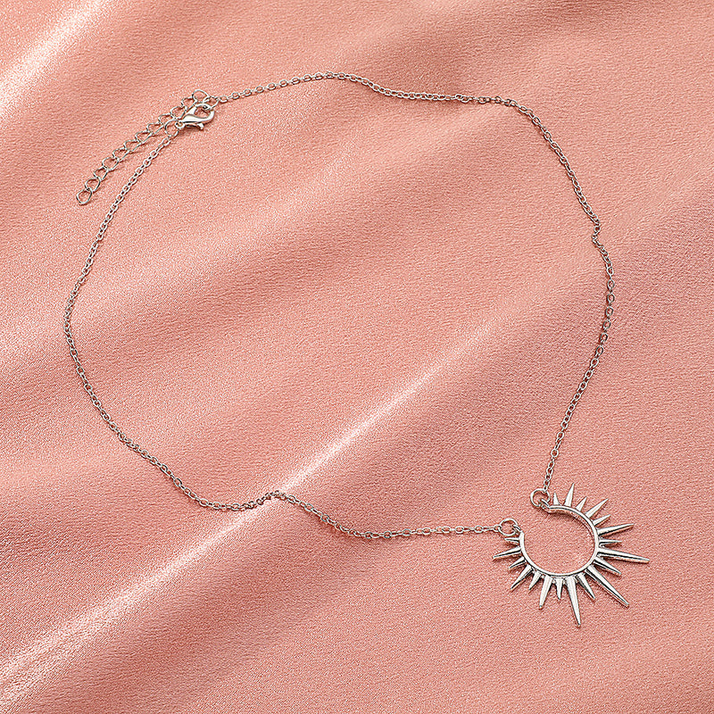 Sunflower Necklace Retro Clavicle