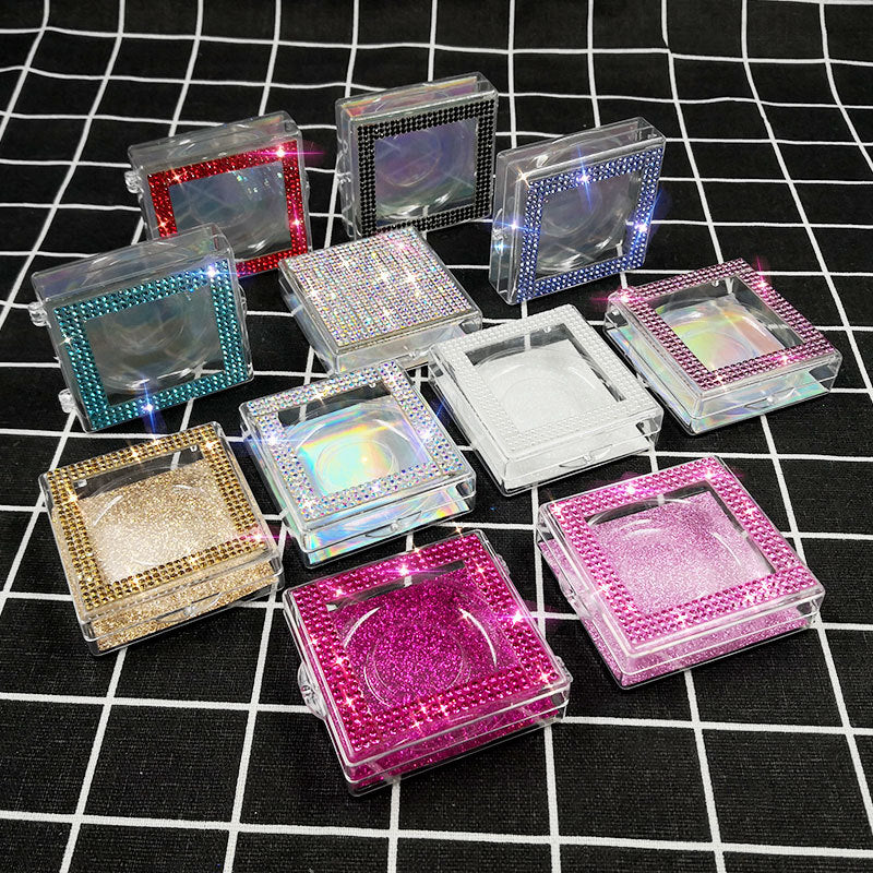 Transparent square box with eyelash box