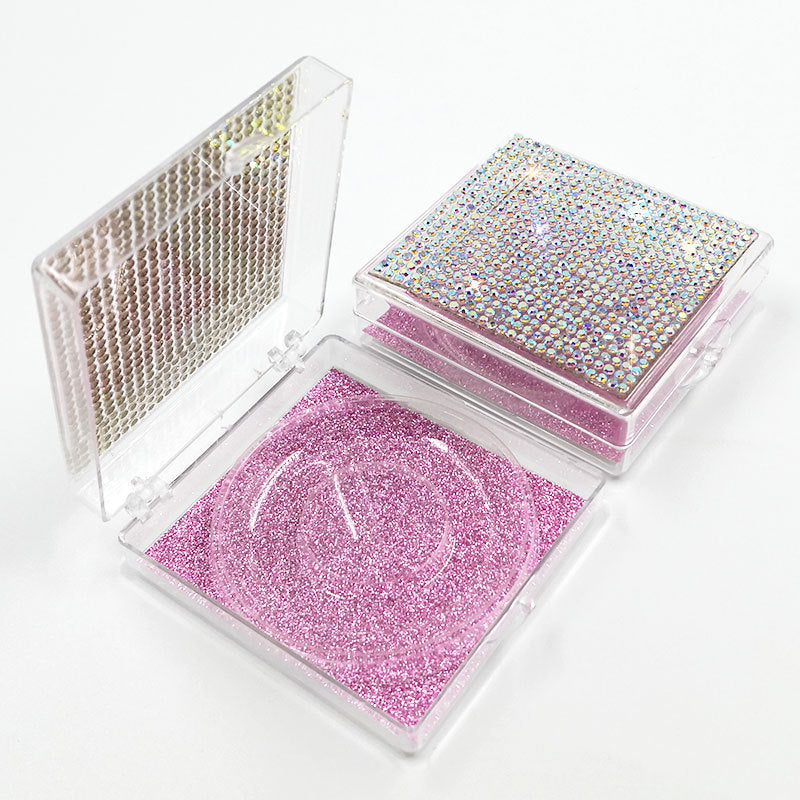 Transparent square box with eyelash box