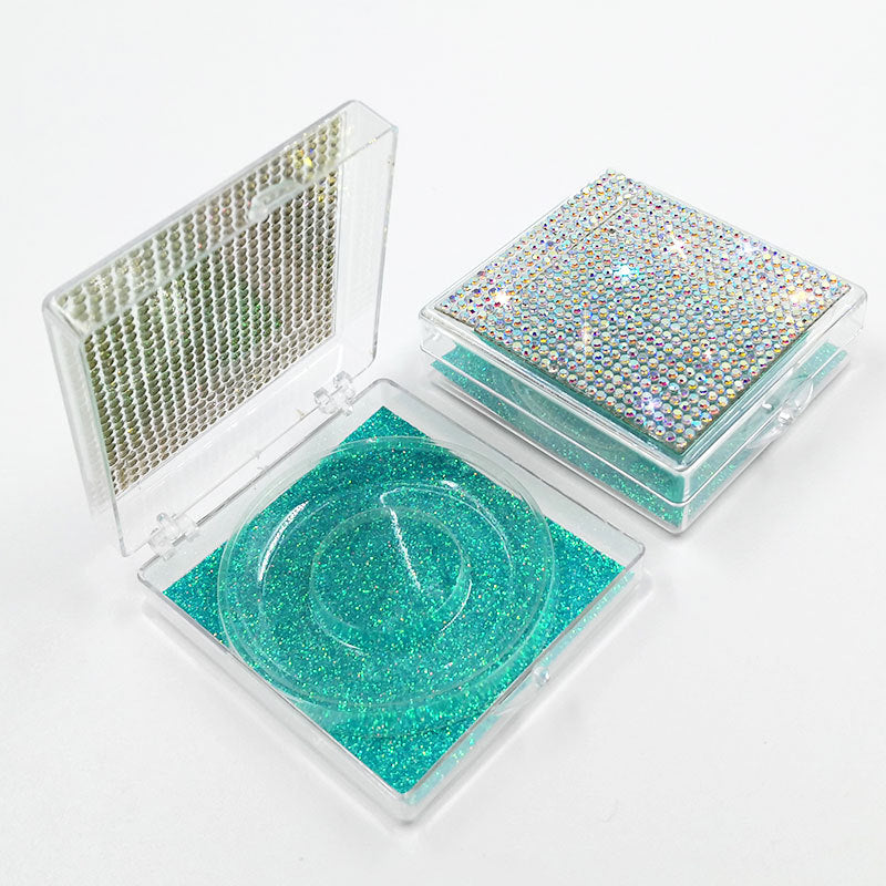 Transparent square box with eyelash box