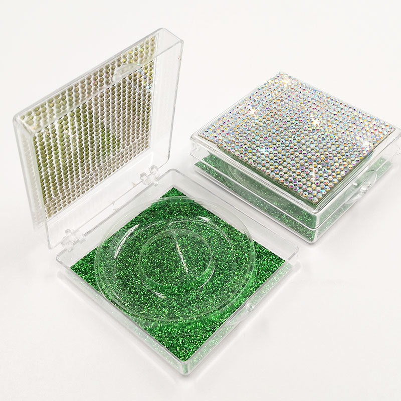 Transparent square box with eyelash box