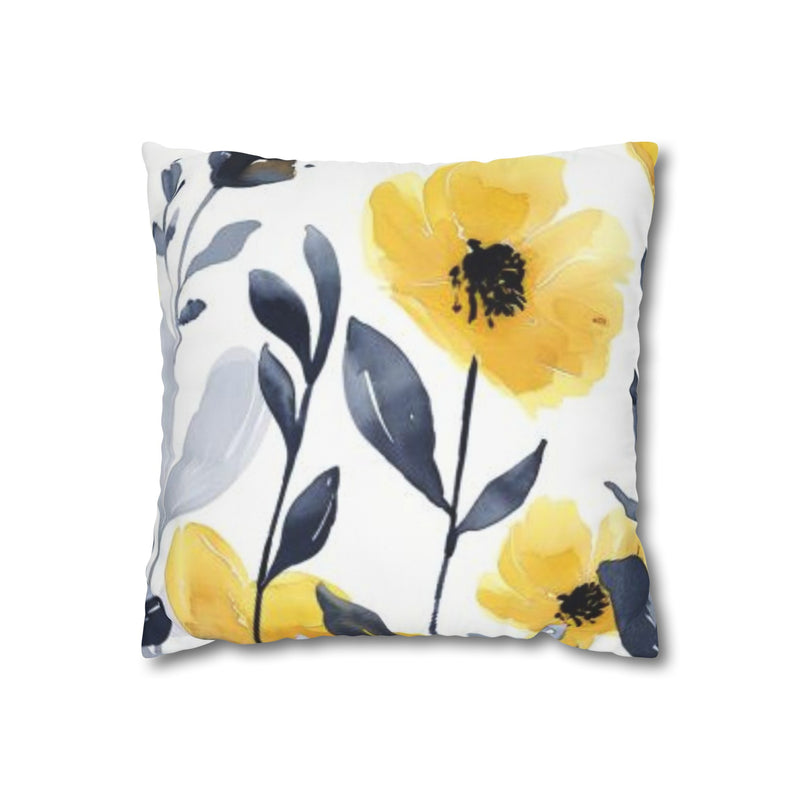 Square Poly Canvas Pillowcase, Decorative Throw Pillow Cover, Modern Home Accent