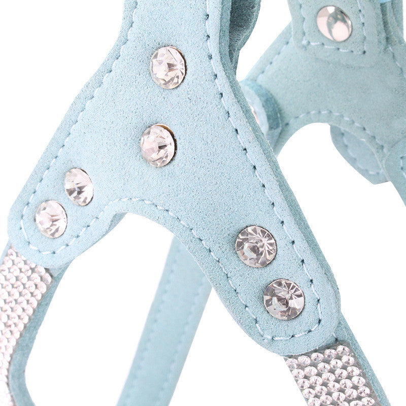 Rhinestone pet chest strap