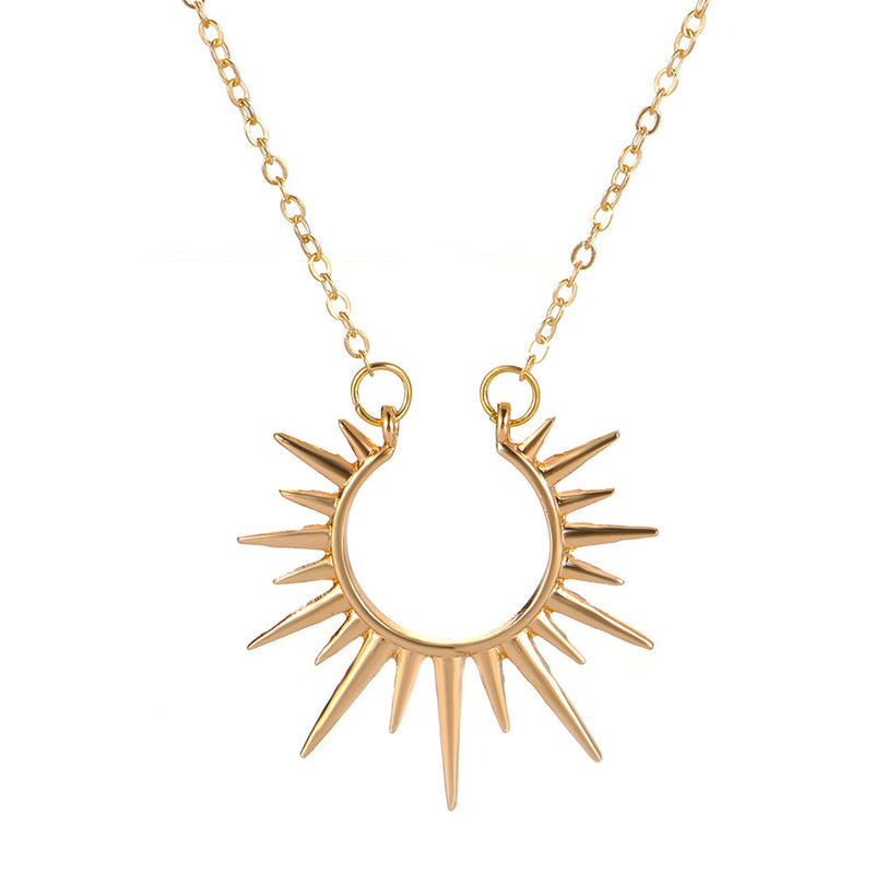 Sunflower Necklace Retro Clavicle