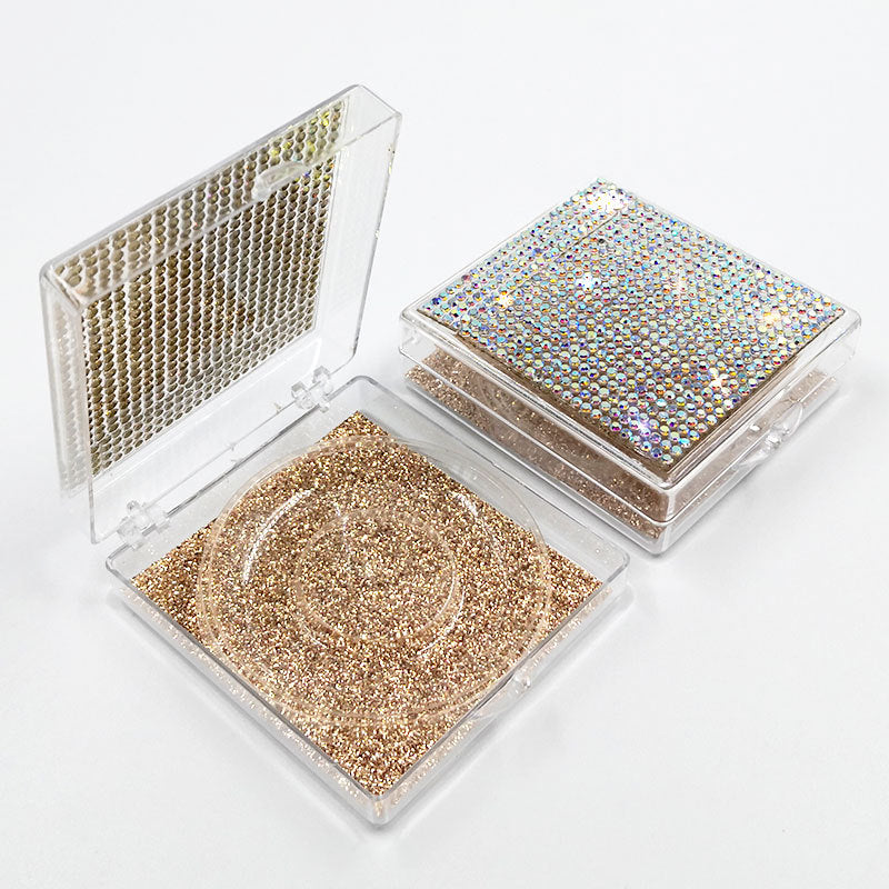 Transparent square box with eyelash box