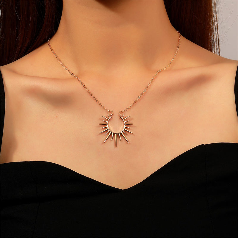 Sunflower Necklace Retro Clavicle